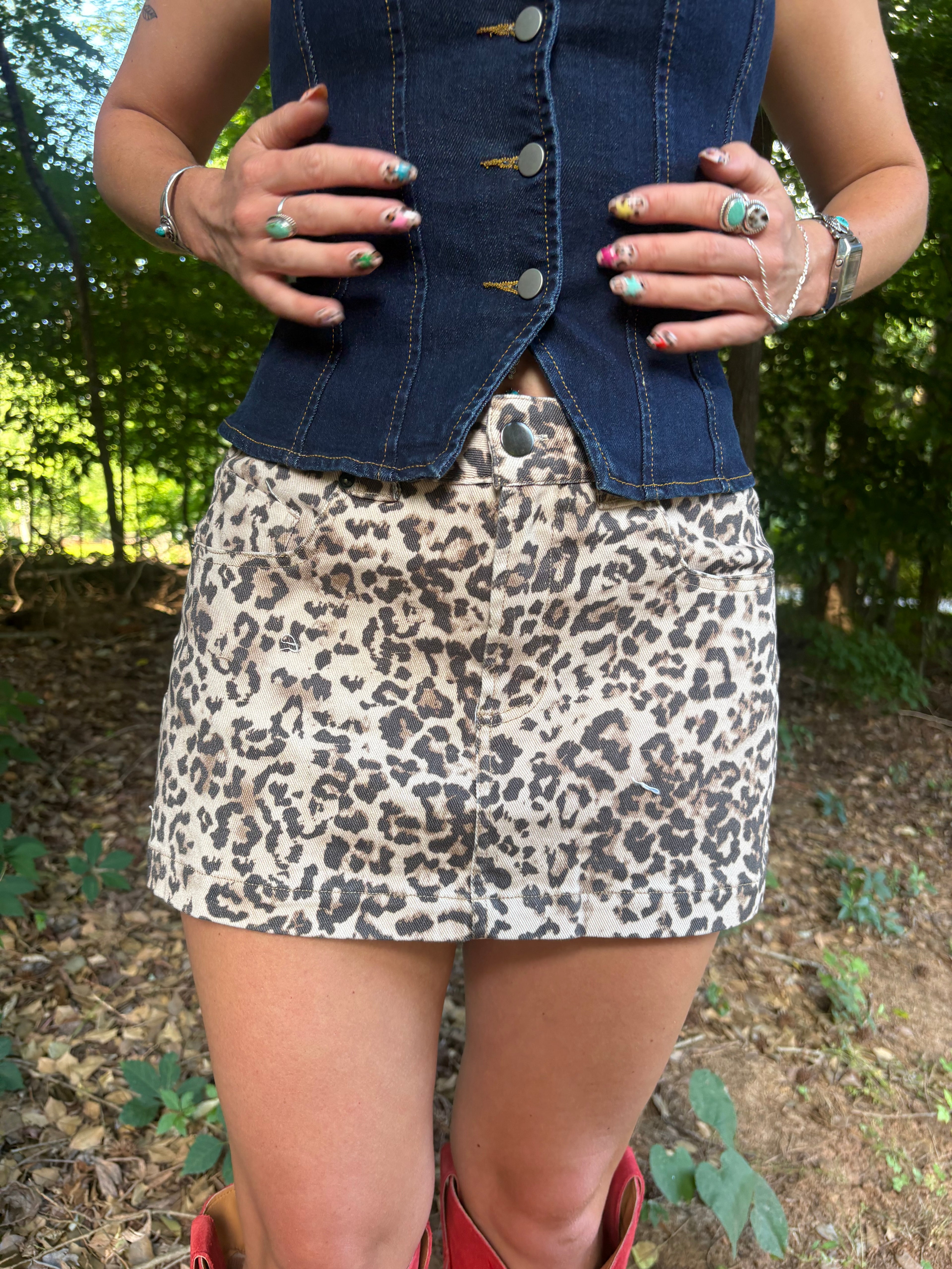 The Abigail Leopard Skirt