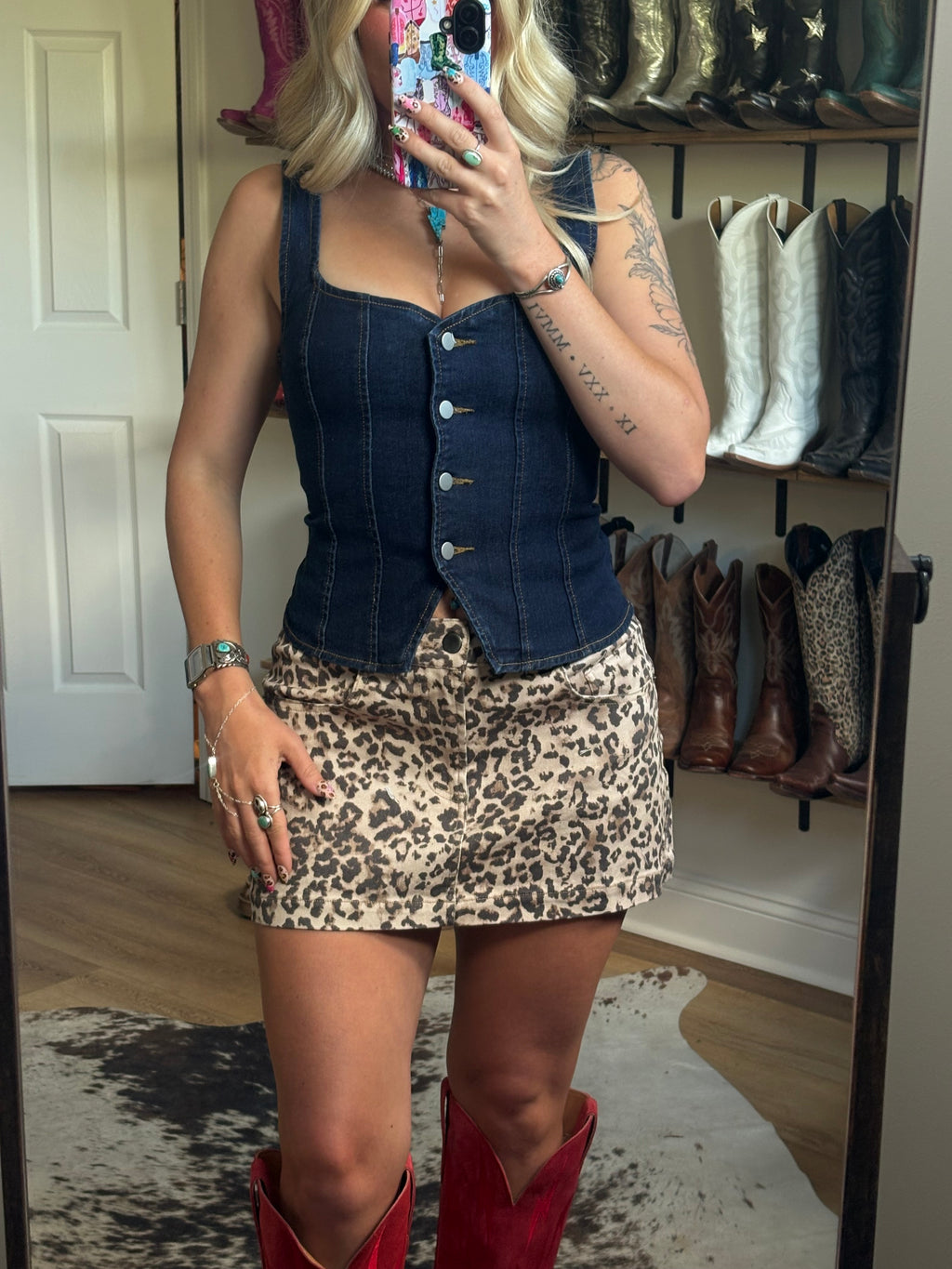 The Abigail Leopard Skirt
