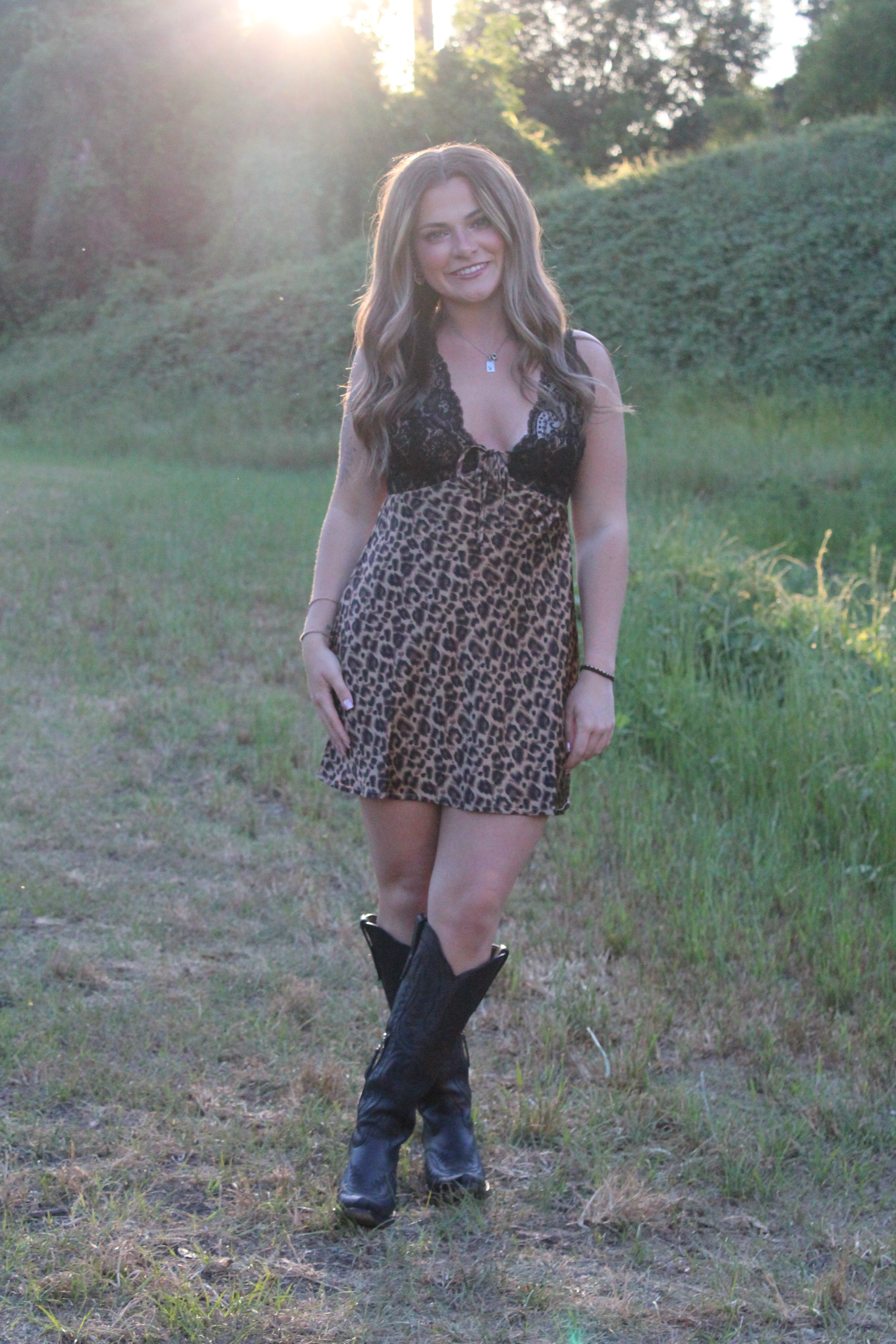 The Caitlyn Leopard Mini Dress