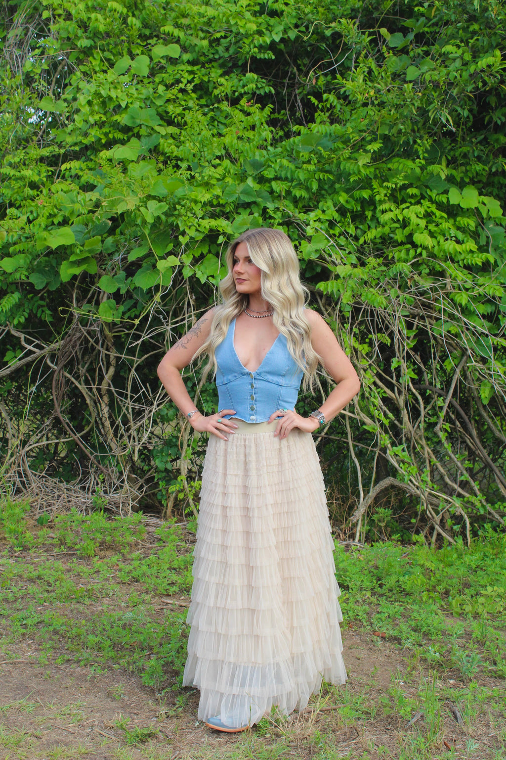 The Poppy Denim Top