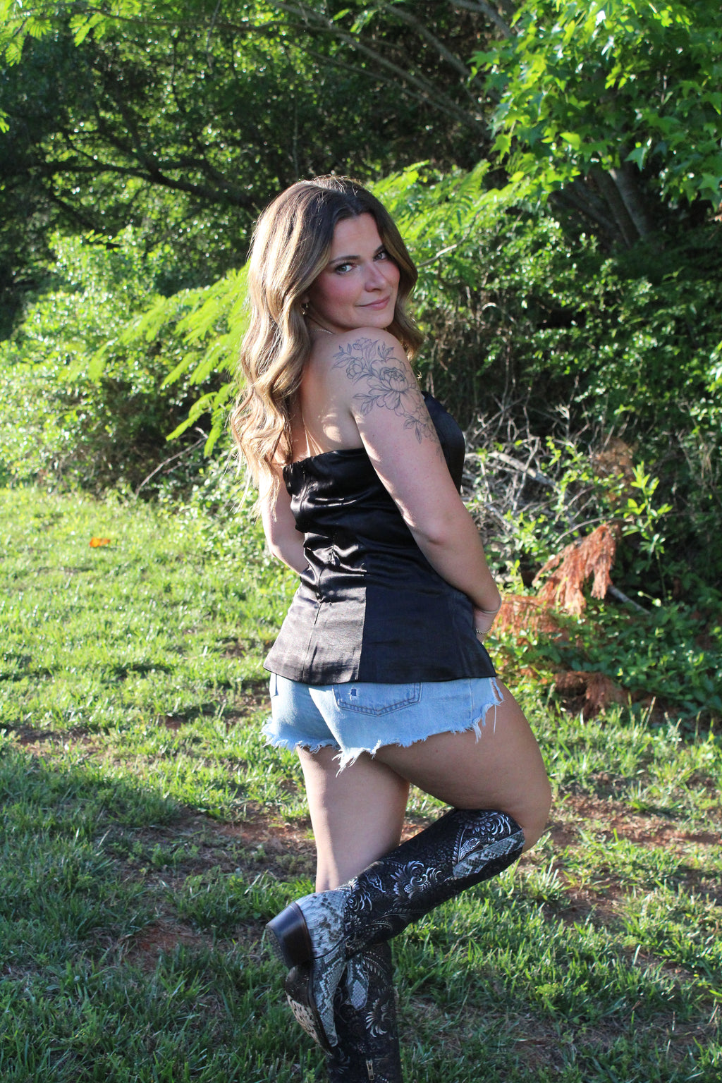 The Olivia Satin Tube Top