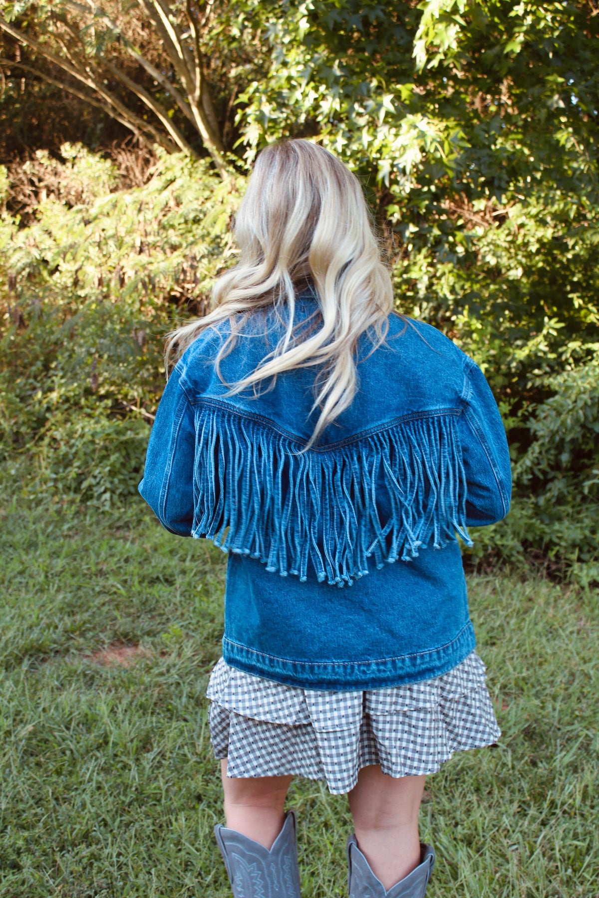 Denim Fringe Jacket