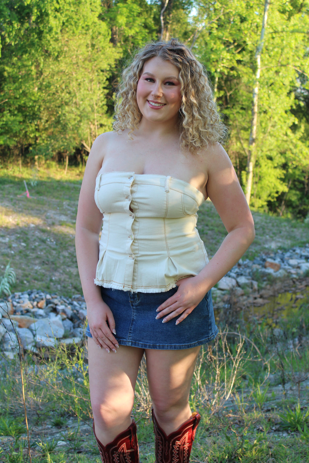 The Brooklynn Denim Top
