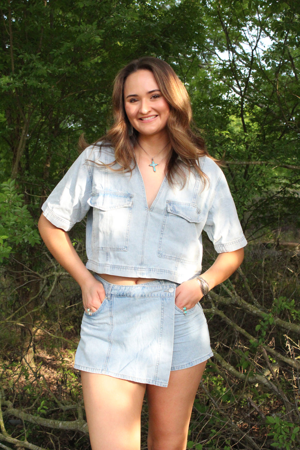 The Wendy Set- Denim Top