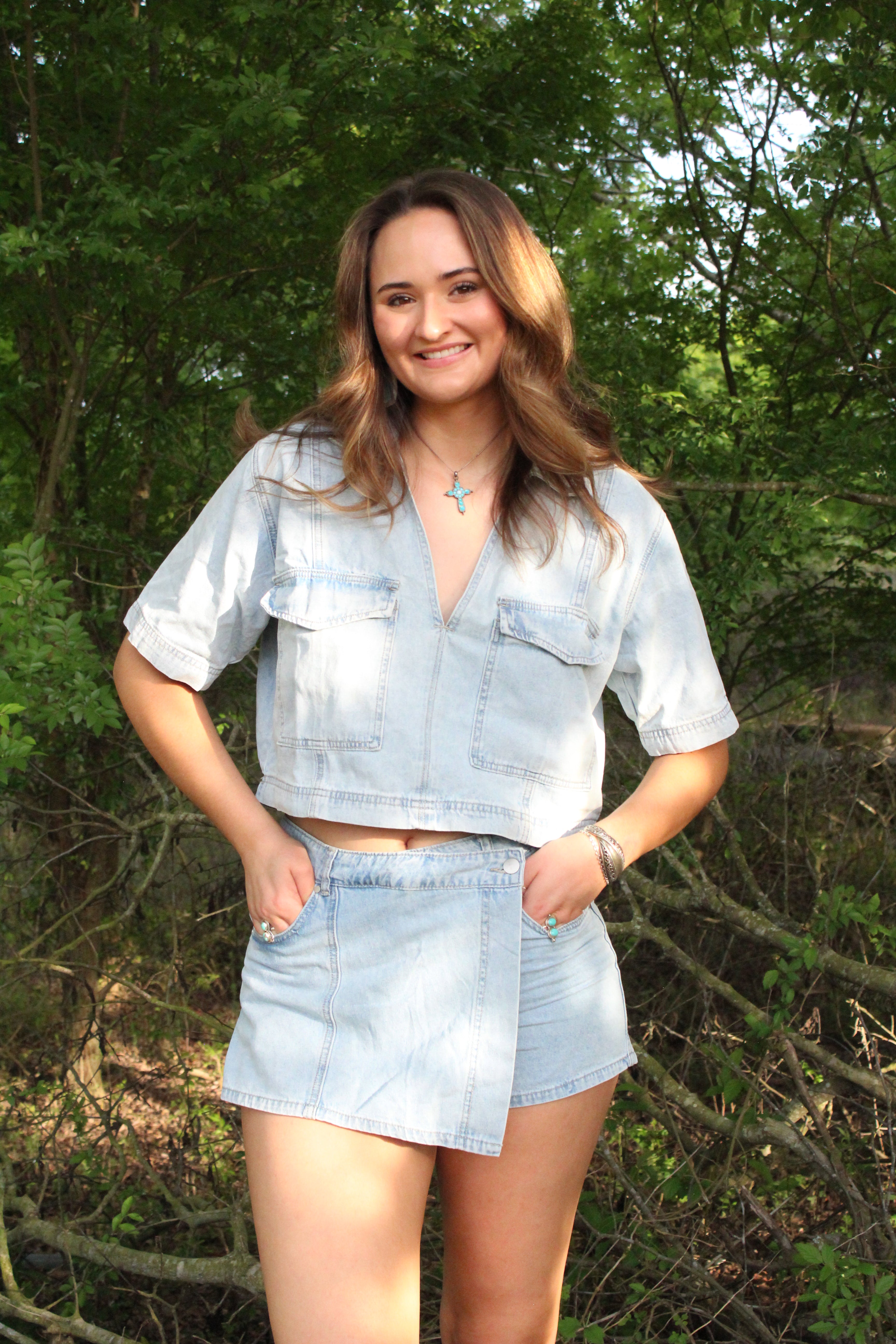 The Wendy Set- Denim Top